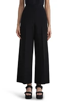 Lafayette 148 New York Franklin Finesse Crepe Ankle Wide Leg Pants Black at Nordstrom,