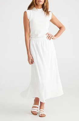 Brave+True Oakley Linen Blend Skirt White at Nordstrom,