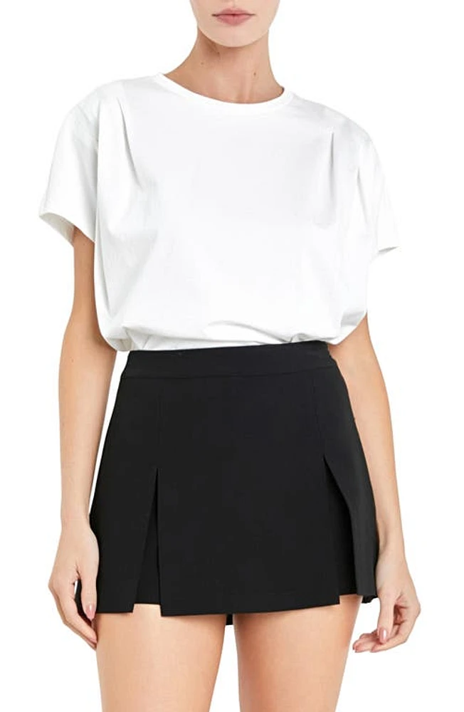 English Factory Pleat Shoulder T-Shirt at Nordstrom,