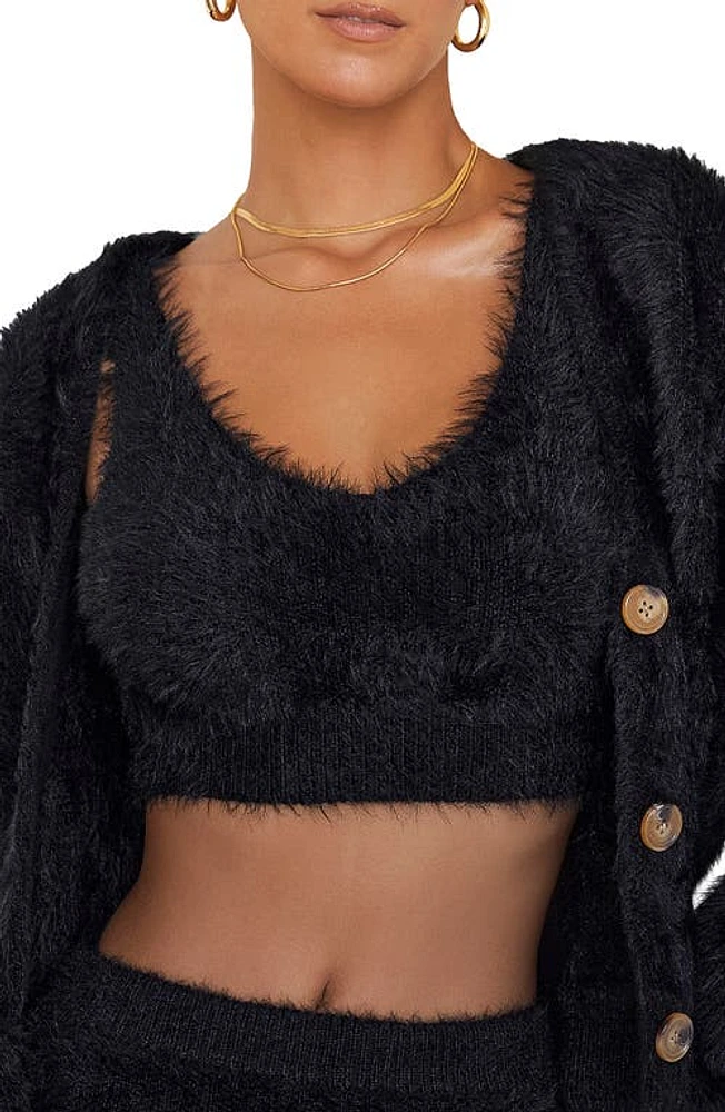 Mistress Rocks Fluffy Bralette Black at Nordstrom,