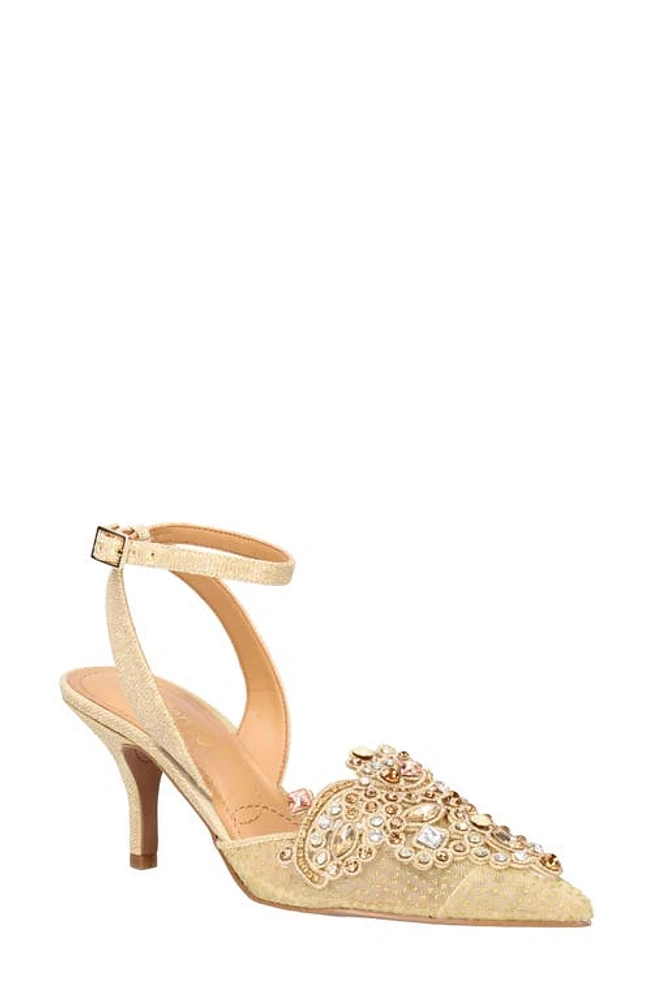 J. Reneé Desdemona Pointed Toe Pump Gold at Nordstrom,