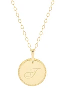 Brook and York Milia Initial Pendant Necklace in Gold T at Nordstrom