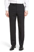 Berle Lightweight Plain Weave Flat Front Classic Fit Trousers Charcoal at Nordstrom, X Unhemmed