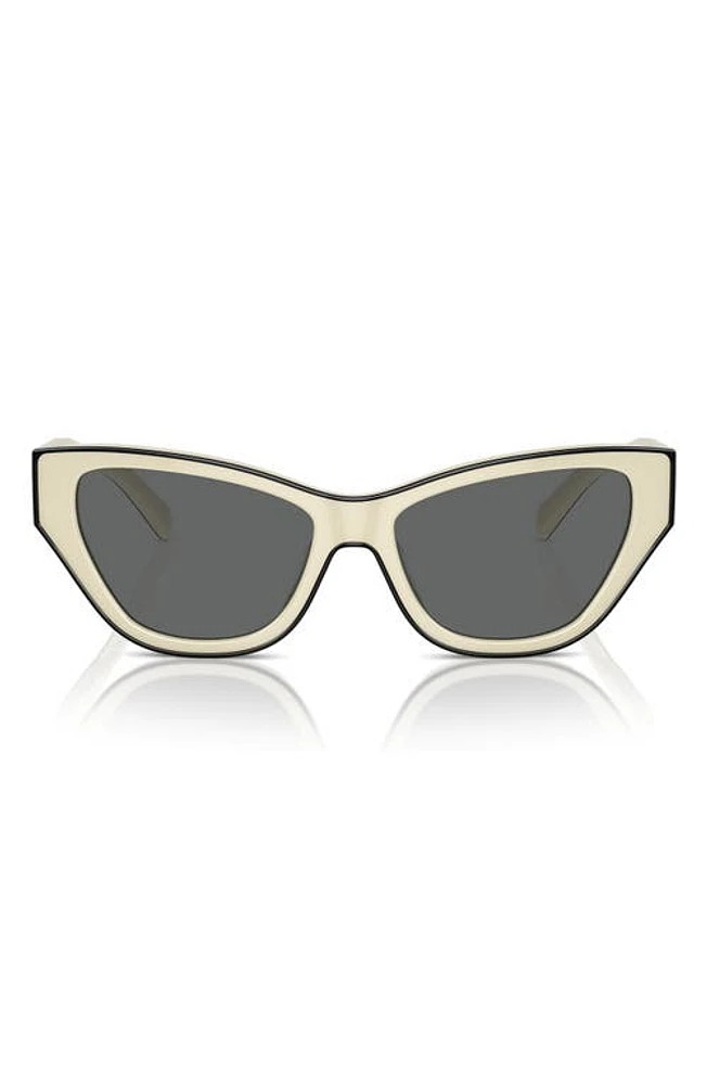 Tory Burch 54mm Cat Eye Sunglasses in Dark Grey at Nordstrom