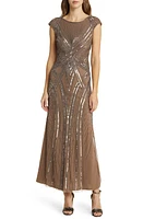 Pisarro Nights Embellished Cap Sleeve Gown at Nordstrom,