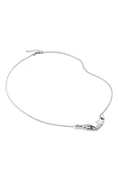 Monica Vinader The Wave Pendant Necklace in Sterling Silver at Nordstrom