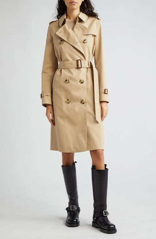 burberry Kensington Double Breasted Trench Coat Honey at Nordstrom,