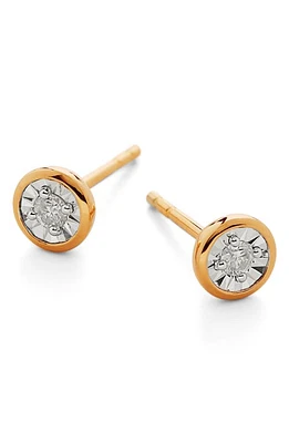 Monica Vinader Essential Diamond Stud Earrings in Gold at Nordstrom