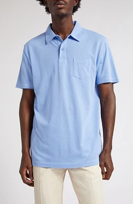 Sunspel Men's Riviera Cotton Polo Cool Blue at Nordstrom,