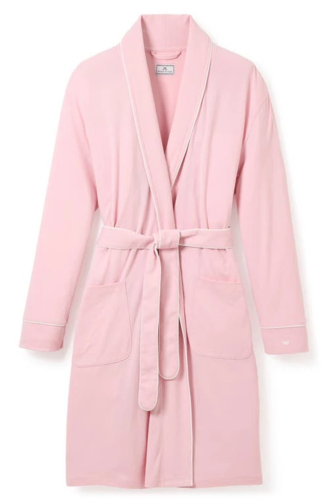 Petite Plume Luxe Pima Cotton Maternity Robe in Pink at Nordstrom, Size X-Large