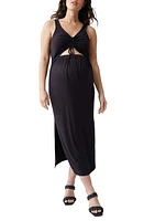 Ingrid & Isabel Cutout Jersey Knit Maternity Dress Black at Nordstrom,