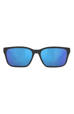 Costa Del Mar Palmas 57mm Rectangular Sunglasses in Black at Nordstrom