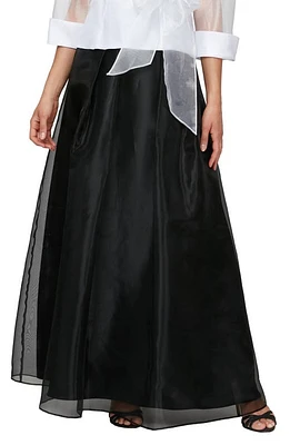 Alex Evenings Organza Skirt Black at Nordstrom, P