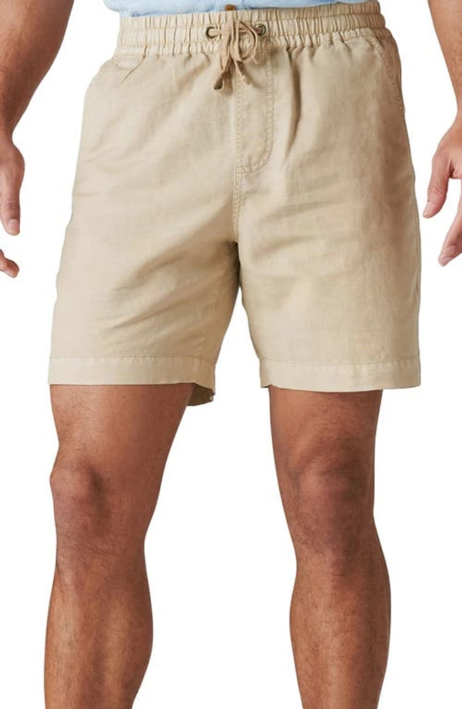 Lucky Brand Drawstring Waist Cotton & Linen Short at Nordstrom,