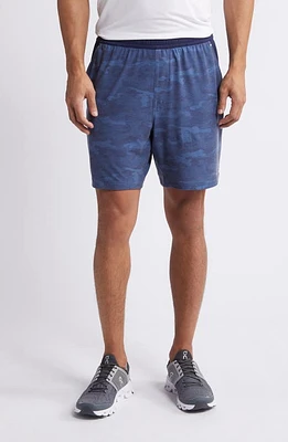 johnnie-O Brooksy Camo Knit Drawstring Shorts Navy at Nordstrom,