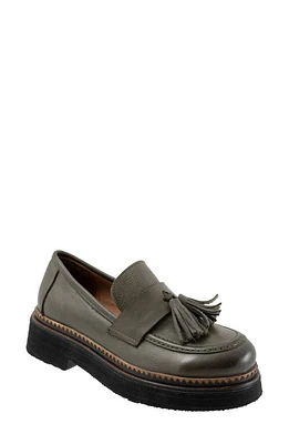 Bueno Gillian Tassel Platform Loafer Green Khaki at Nordstrom,