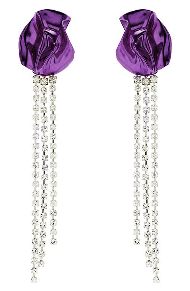 Sterling King Georgia Crystal Drop Earrings in Violet at Nordstrom