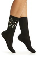 Casa Clara Winnie Cotton Blend Crew Socks in Black at Nordstrom