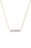 Lana Baguette Diamond Bar Pendant Necklace in Gold at Nordstrom, Size 18