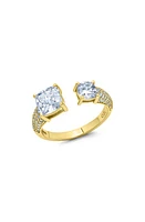 Crislu Cushion Cut Pavé Open Ring in Gold at Nordstrom