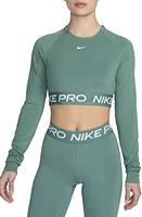 Nike Pro 365 Dri-FIT Long Sleeve Crop Top at Nordstrom,