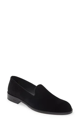 BOSS Bruce Velvet Loafer Black at Nordstrom,