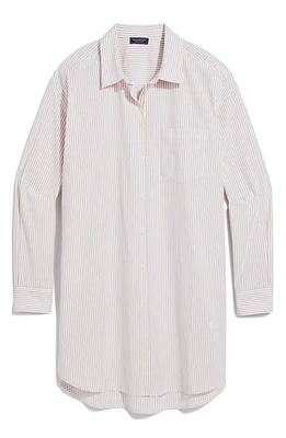 vineyard vines Long Sleeve Poplin Shirtdress B. stripe -White/Capp at Nordstrom,