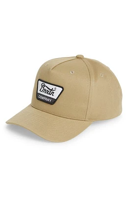 Brixton Linwood Snapback Baseball Cap in Khaki/Black/White at Nordstrom