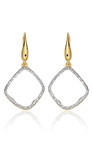 Monica Vinader Riva Diamond Hoop Drop Earrings in Yellow Gold at Nordstrom