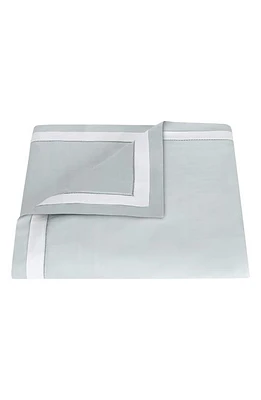 Matouk Ambrose 600 Thread Count Cotton Sateen Duvet Cover in Pool/Bone at Nordstrom