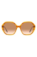 Kate Spade New York waverly 57mm gradient round sunglasses in Brown Horn /Brown Gradient at Nordstrom