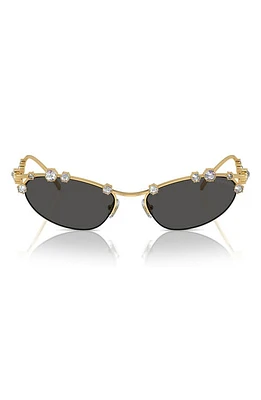 Swarovski 56mm Oval Sunglasses in Gold at Nordstrom