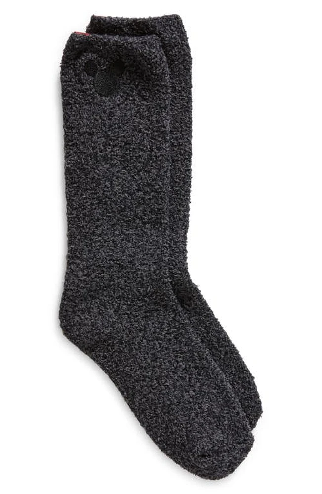 barefoot dreams Disney Mickey Mouse CozyChic Socks in Carbon-Black at Nordstrom