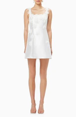 Elliatt Elder Floral Appliqué Minidress Ivory at Nordstrom,