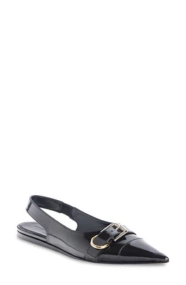 Givenchy Voyou Pointed Toe Slingback Ballet Flat Black at Nordstrom,