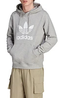 adidas Lifestyle Trefoil Graphic Hoodie Medium Grey Heather at