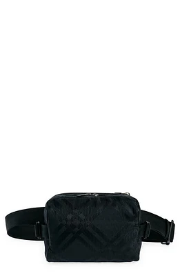 burberry Check Jacquard Nylon Blend Belt Bag in Black at Nordstrom