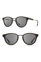 Shwood Ainsworth 48mm Sunglasses in Distressed Walnut/Grey at Nordstrom