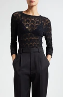 Vince Long Sleeve Cotton Lace Top at Nordstrom,