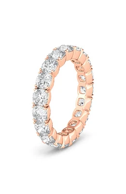 HauteCarat Cushion Cut Lab Created Diamond Eternity Ring in Rose Gold at Nordstrom