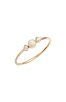 Zoë Chicco Diamond & Opal Cluster Ring Yellow Gold at Nordstrom,