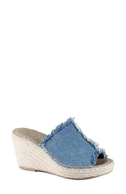 Diba True Go Party Wedge Sandal Blue at Nordstrom,