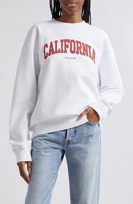 Sporty & Rich California Graphic Sweatshirt White at Nordstrom,