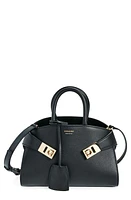 FERRAGAMO Hug Soft Leather Crossbody Bag in Black at Nordstrom