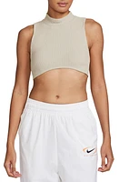 Nike Sportswear Chill Knit Mock Neck Crop Rib Tank at Nordstrom,