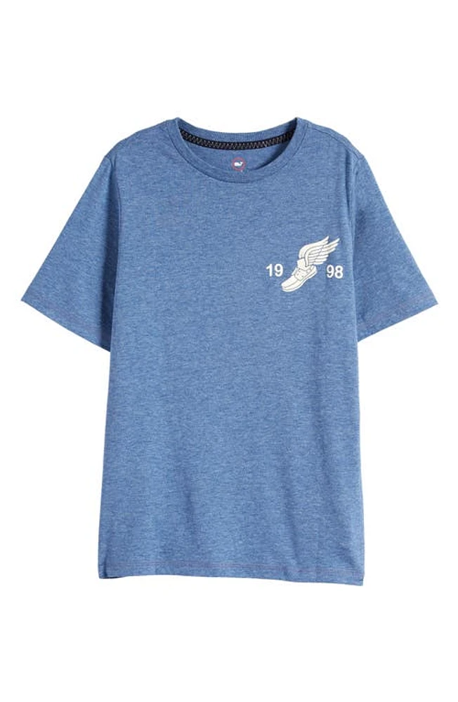 vineyard vines Kids' Prep League Graphic T-Shirt Moonshine Heather at