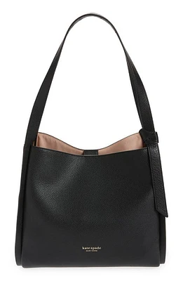 Kate Spade New York knott large leather shoulder bag in Black at Nordstrom