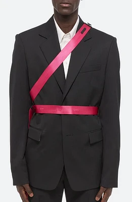 Helmut Lang Seatbelt Virgin Wool Sport Coat Black/Pink at Nordstrom,