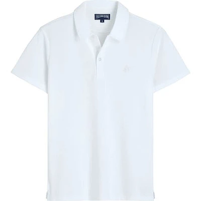 Vilebrequin Men's Solid Terry Polo in Blanc at Nordstrom