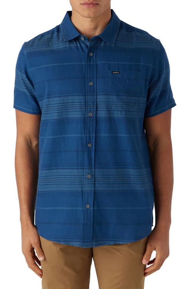 O'Neill Seafaring Stripes Short Sleeve Button-Up Shirt at Nordstrom,